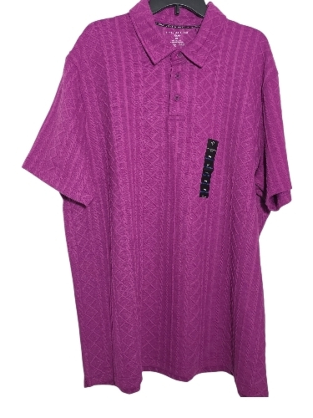Shaq Men's Short Sleeve Polo Shirt in Magenta Size XL